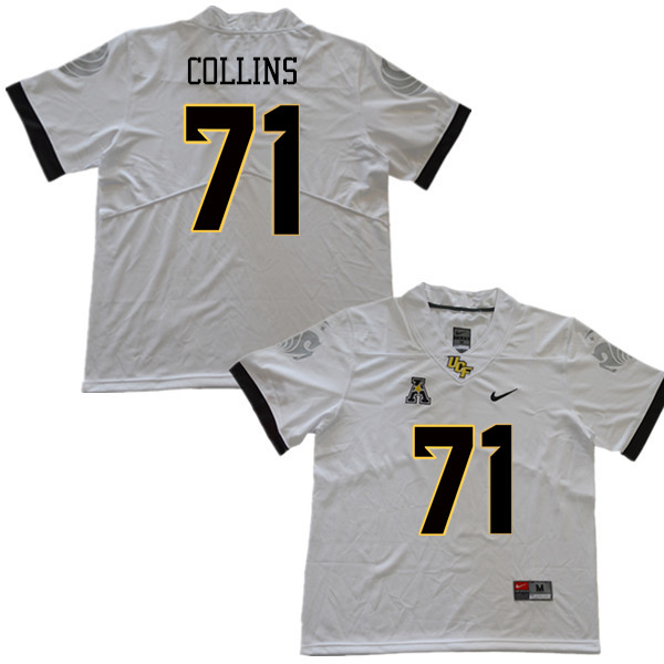 Men #71 James Collins UCF Knights College Football Jerseys Sale-White